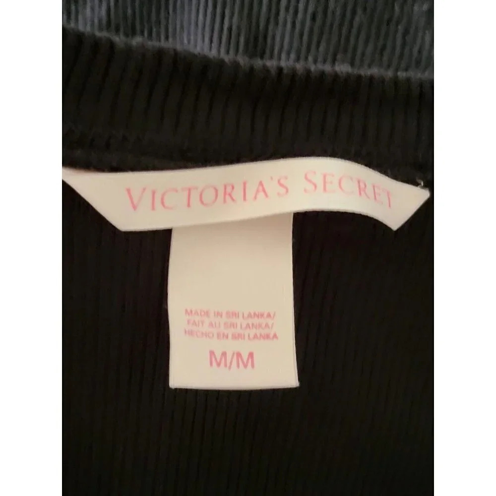 Victoria's Secret Ribbed Sleeveless midi Dress size Medium Black - Picture 5 of 6